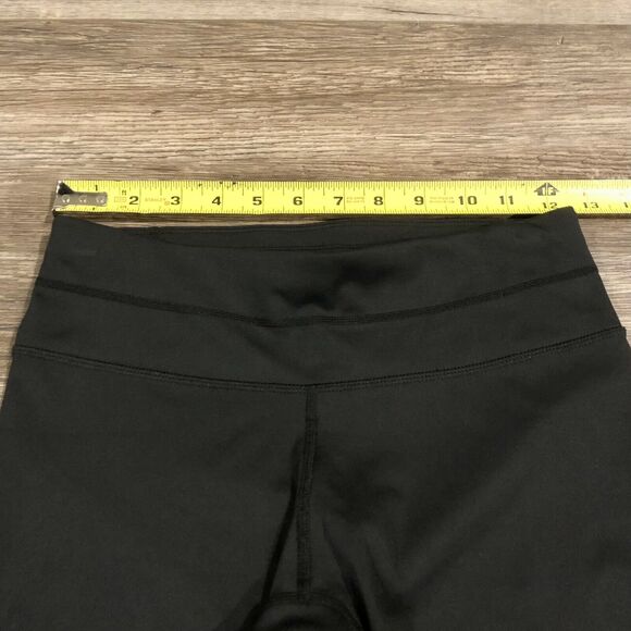 Athleta Leggings XS Black Sonar Reflective Geometric Pattern Crop Zipper Pocket - Picture 7 of 12